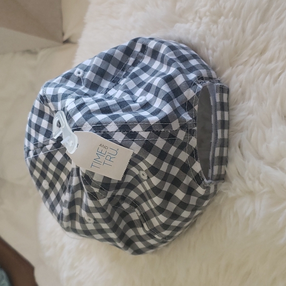 Time and true gingham print baseball cap - Picture 3 of 4